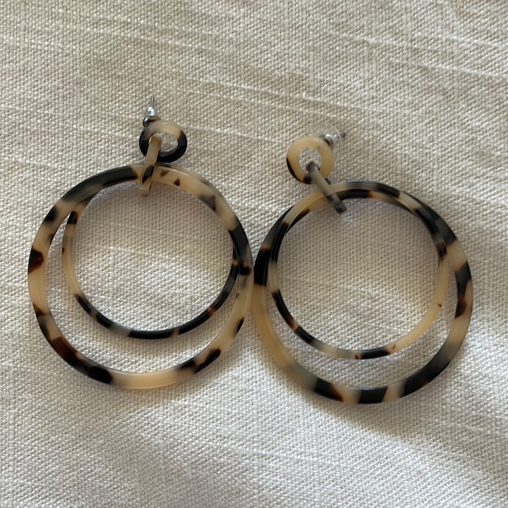 Cheetah leopard print hoop earrings
